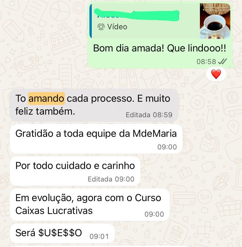Depoimento de aluna do Método M de Maria